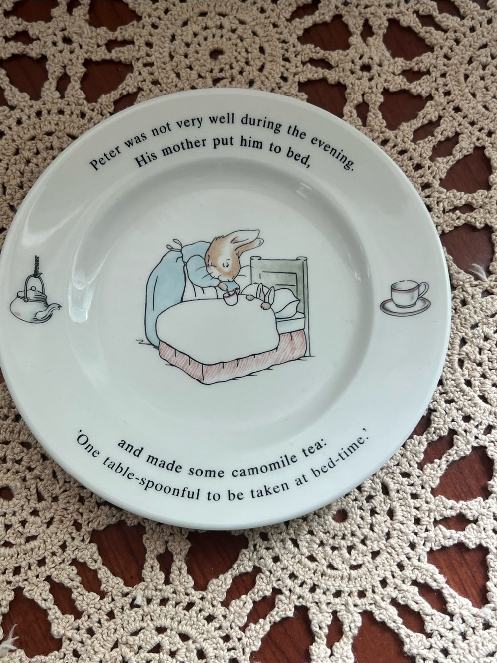 Wedgwood Peter Rabbit 7” Child’s Plate Beatrix Potter Made in England 1993